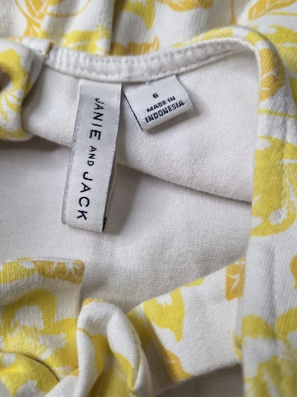 Janie and Jack Yellow Floral Tie-Back Dress